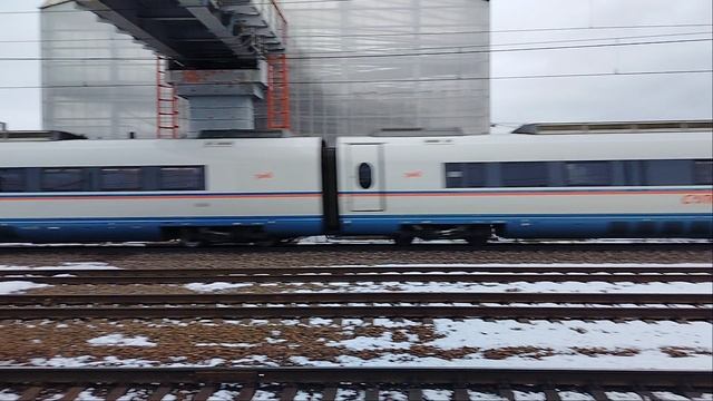 23 января 2025 г. Высокоскоростной Электропоезд Сапсан ЭВС1-18 Любань