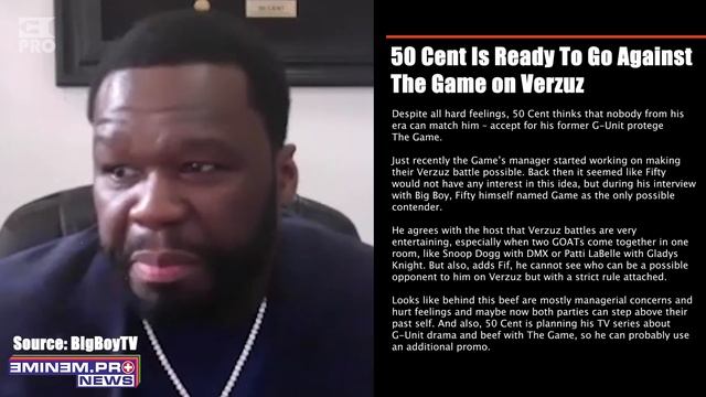 50 Cent Is Ready To Go Against The Game on Verzuz