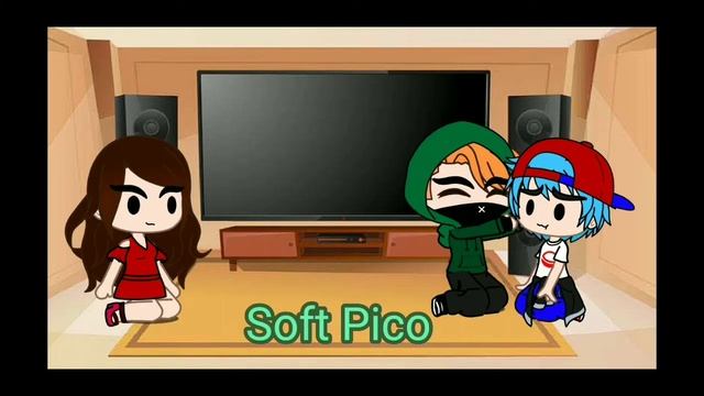BF and GF react to Pico AUs  FNF react  Gacha Club