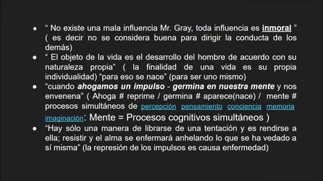 EL discurso de Lord Henry Wotton