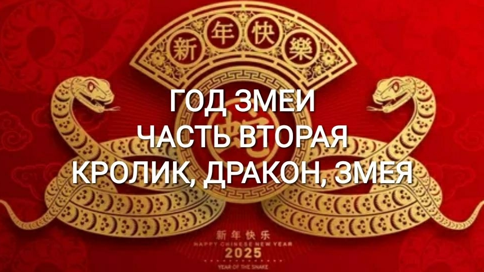 2025 ПРОГНОЗ ДЛЯ КРОЛИКА, ДРАКОНА, ЗМЕИ