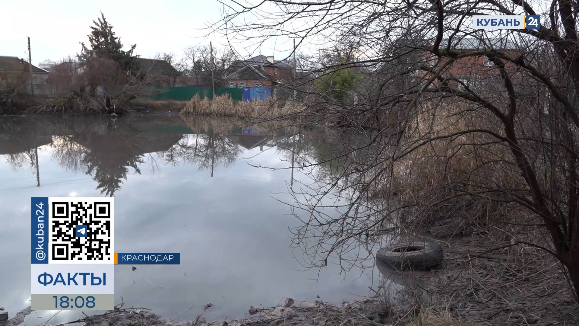 Жители Краснодара пожаловались на розовые пятна в озере в Пашковке