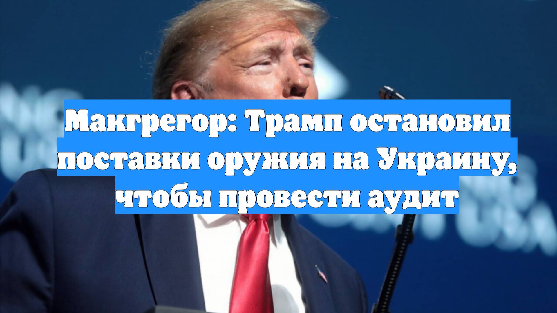 Макгрегор: Трамп остановил поставки оружия на Украину, чтобы провести аудит