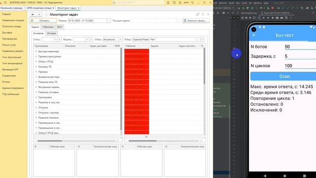 CI/CD WMS 1C нагрузочное тестирование WMS системы