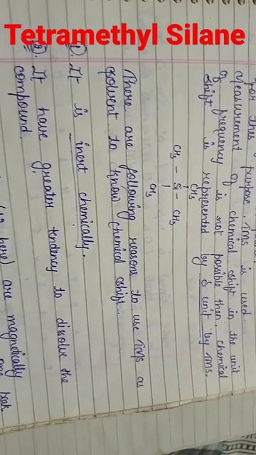 Proton NMR #Tetramethyl Silane#  #nmrspectroscopy #chemistry #chemistrynotes #bsc