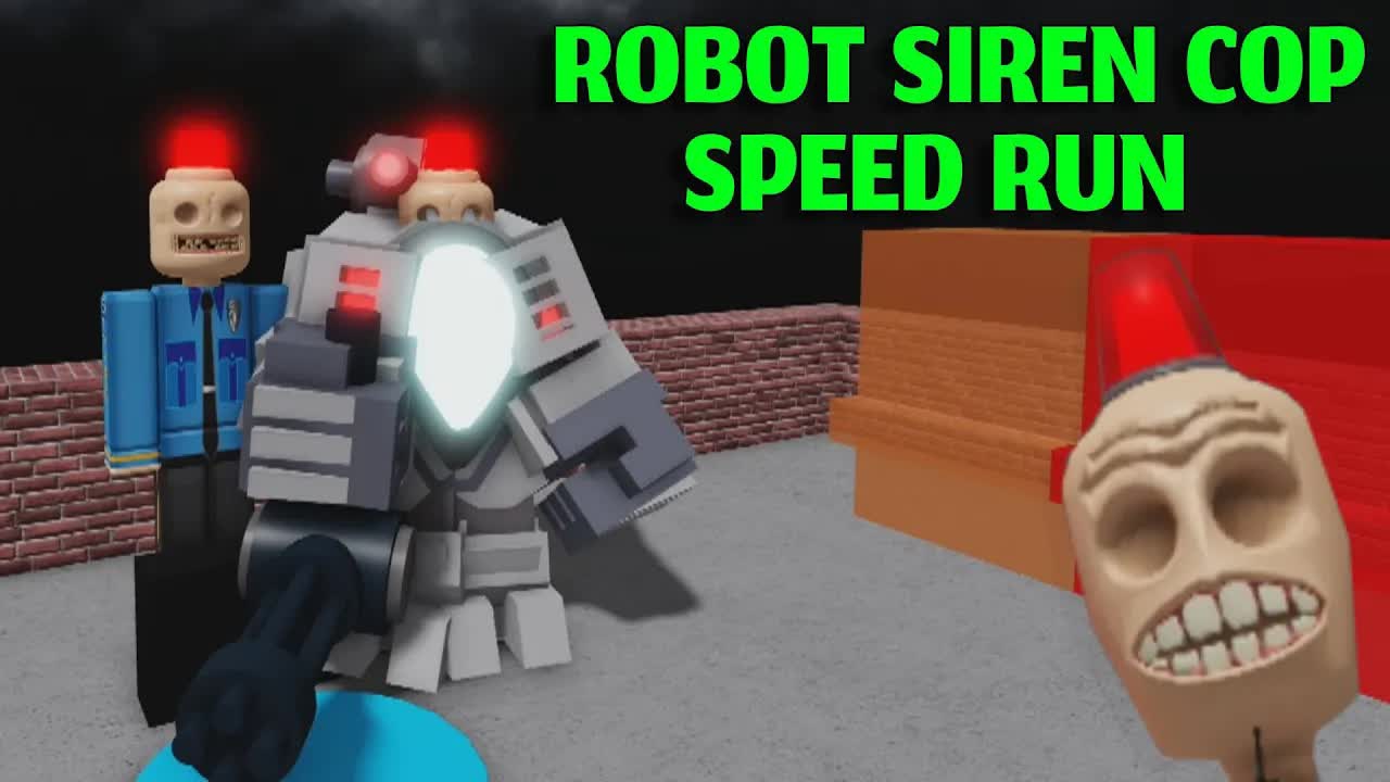 🍿 I become ROBOT SIREN COP In new Escape from SIREN'S COP'S PRISON! (SCARY OBBY)