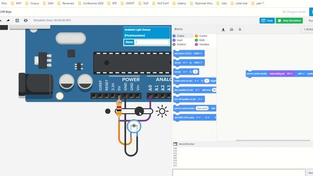 Ambient light sensor and simple home automation