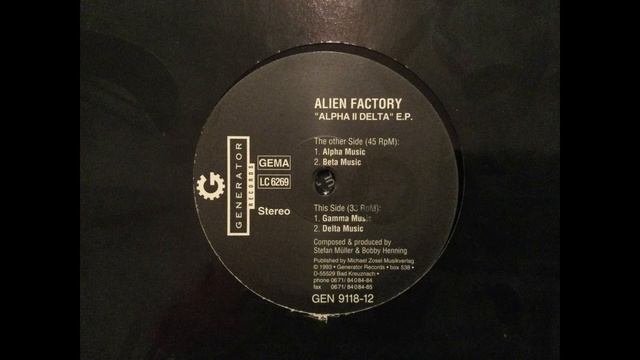 Alien Factory - Gamma Music. Generator Records Records