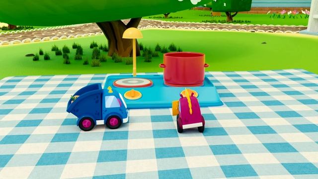 Как Машинки Мокас собирают овощи? 🥕🌽 Песенки для детей