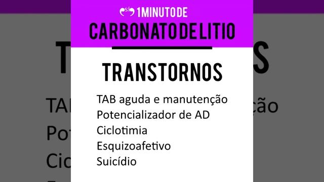 Lítio (CARBOLITIUM) - 1 MINUTO