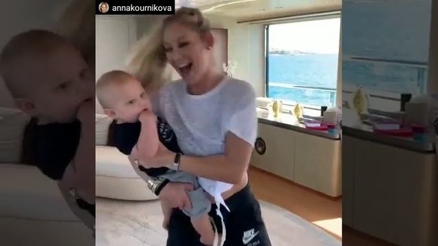 Anna Kournikova Dancing with her son Nicholas