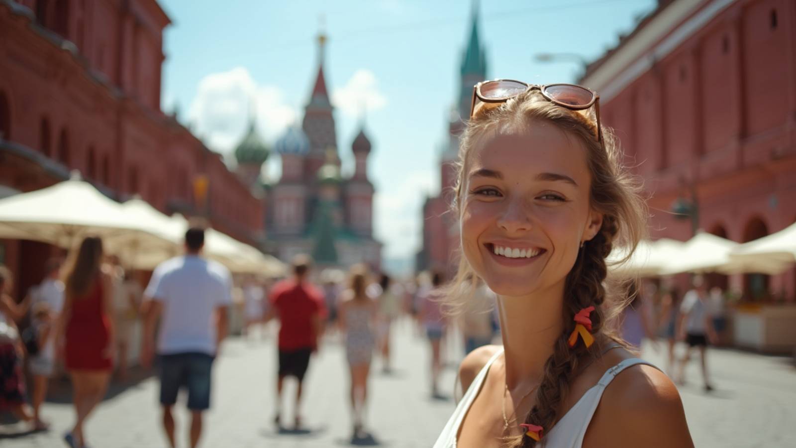 В сердце России: живописные улицы Москвы и праздничное настроение