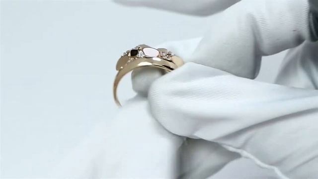 Золотое кольцо AQUAMARINE с фианитом 68806А