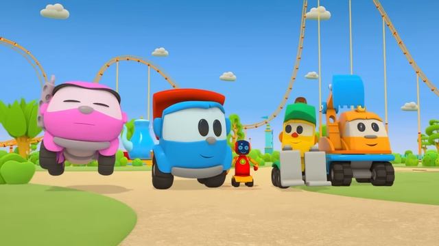 Лева Грузовичок и машинки строят домик для лошадок!