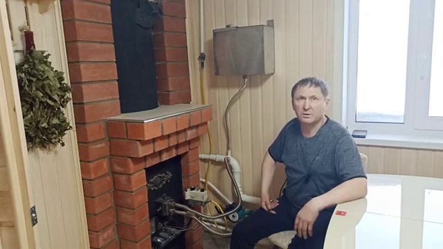 Банная печь с бойлером для горячей воды | Вечная банная печь | Печь в баню