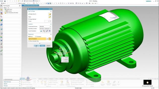 SIEMENS NX 12 - ELECTRIC MOTOR ASSEMBLY