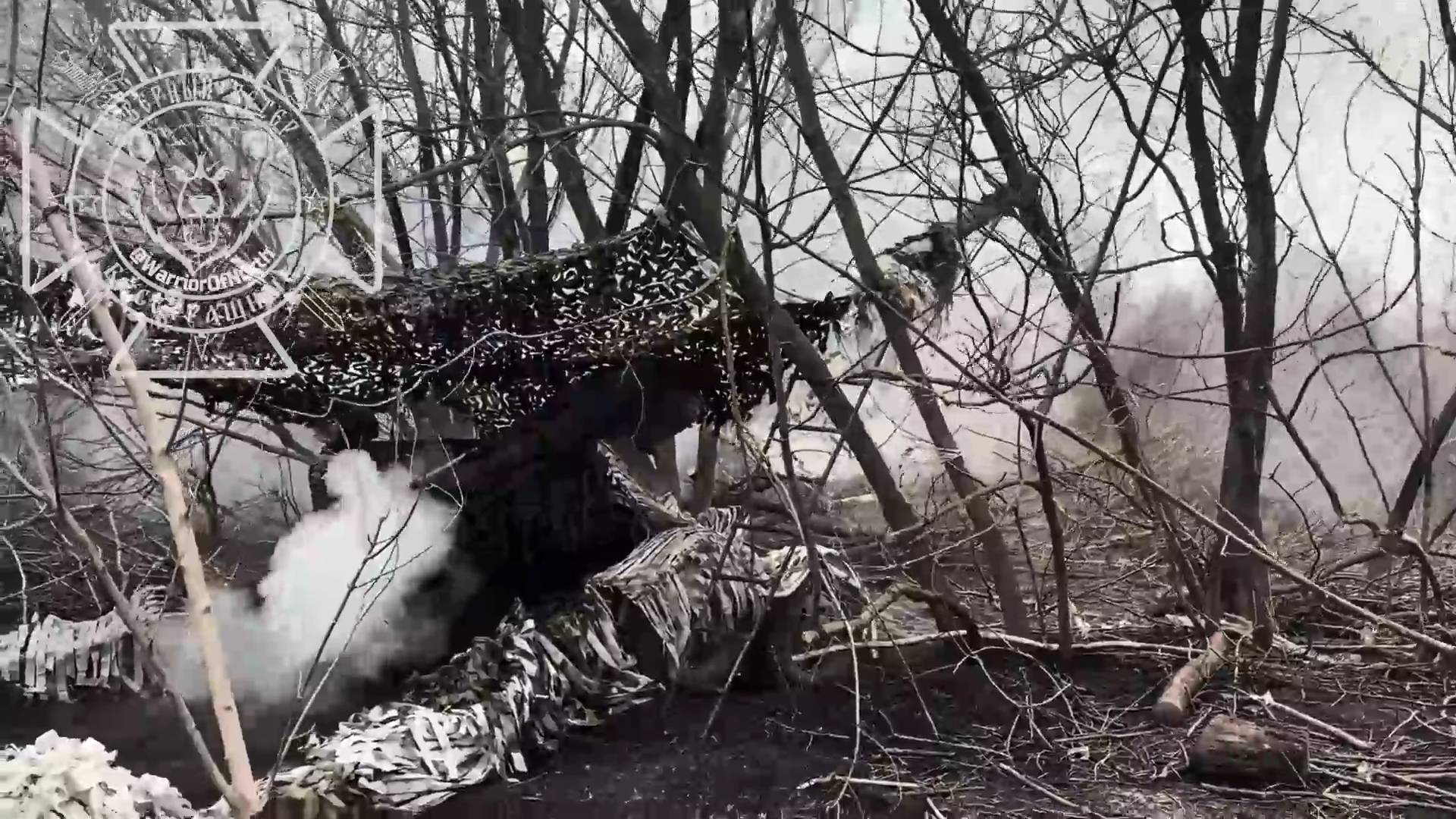 Боевая работа расчёта 152-мм орудия «Гиацинт-Б»