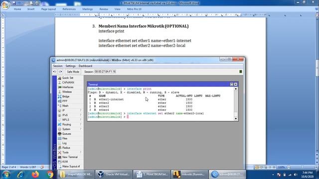 Konfigurasi IP Address, Gateway, DNS pada router mikrotik secara CLI