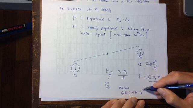 Conceptual Introduction to Newton's Universal Law of Gravity (2 of 2)