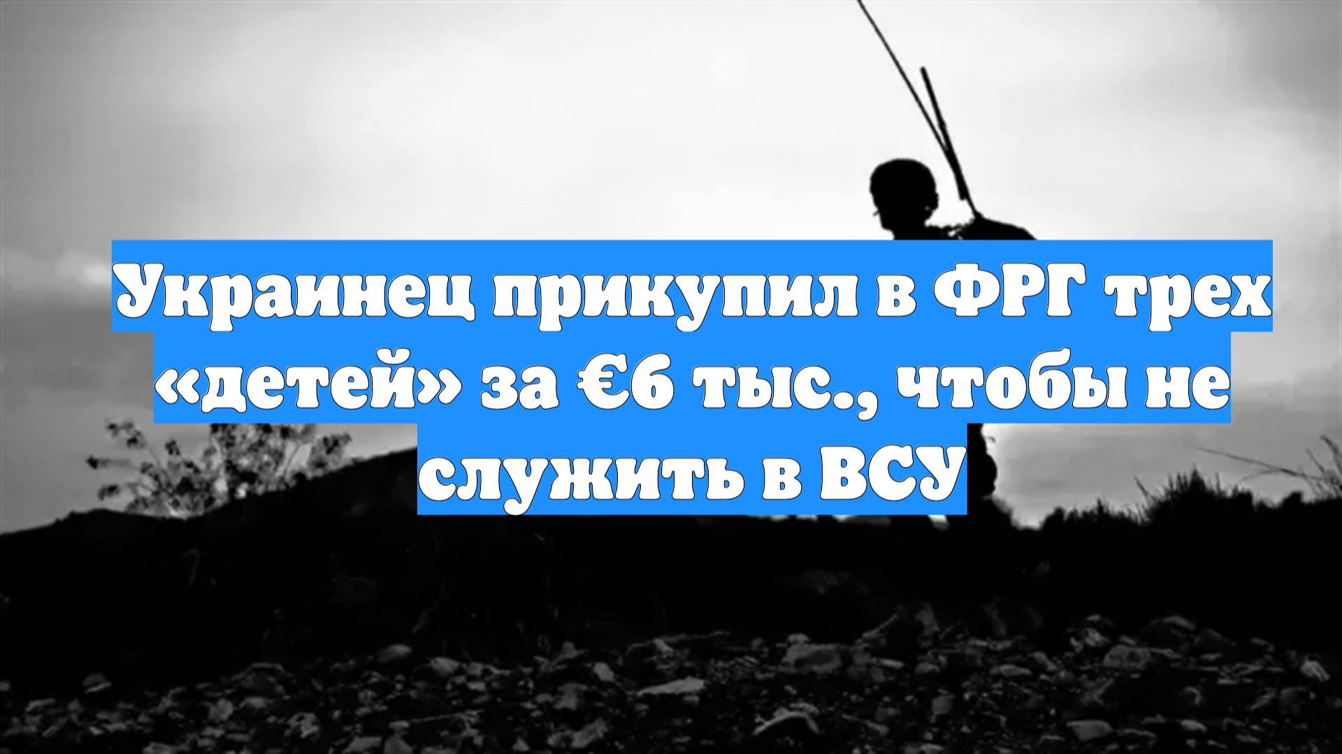 Украинец прикупил в ФРГ трех «детей» за €6 тыс., чтобы не служить в ВСУ