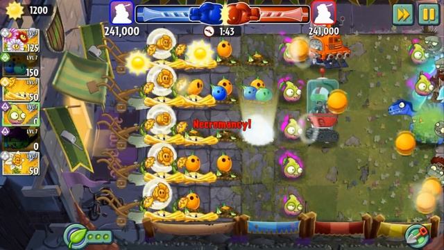 Арена PvZ2, 162-я неделя, удобрение, 2 287 000 очков, 7-ой уровень растений, без платных