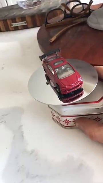 Matchbox car rotator for taking photos and videos for Grant's Garage