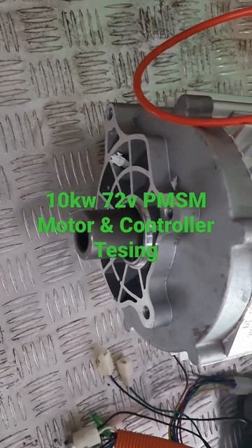 10Kw 72v PMSM Motor and Controller testing. Very heavy duty and tested. Operation 48v to 72v.