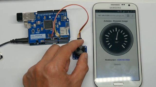 Web-based Gauge with PHPoC WiFi Shield for Arduino