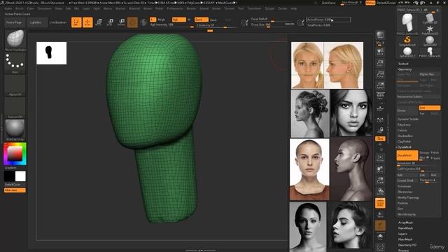 4. Создание базовой головы с использованием сферы