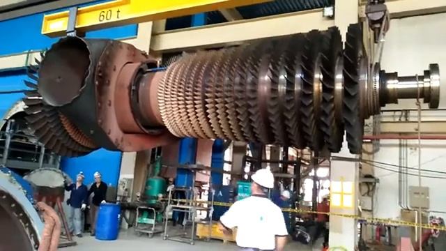 Siemens SGT V94 #GasTurbine #Rotor Lifting #150MW #jobsearch #offshore #Siemens #steamturbine