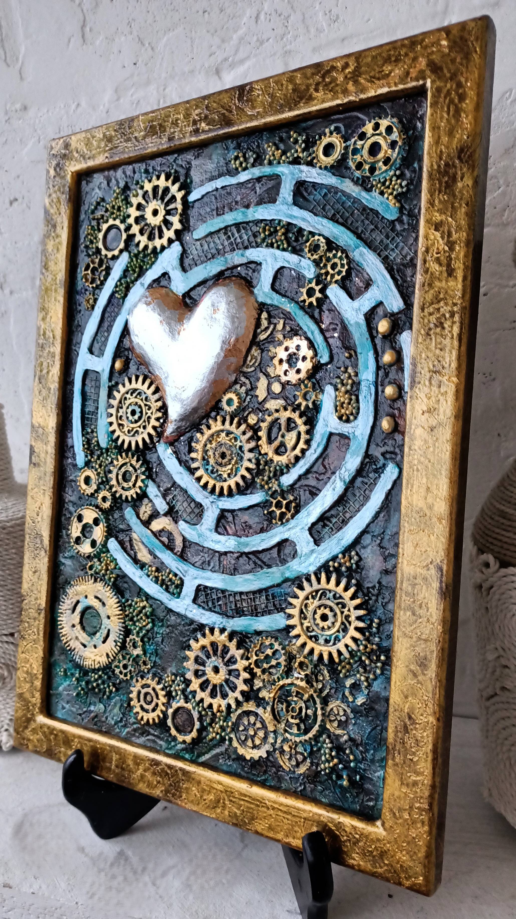 Создание барельефа Валентинка в стиле стимпанк #diy #творчество #art #искусство #handmade