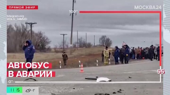 Новости регионов: в Волгоградской области школьный автобус попал в аварию