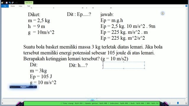 Energi Kinetik dan Potensial Part 2
