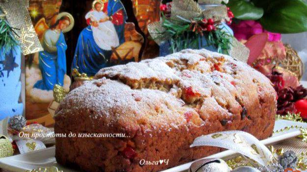 Цельнозерновой рождественский штоллен