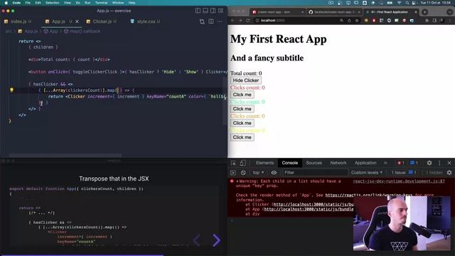 54 — First React Application - Trim - part2
