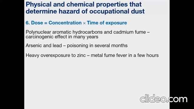 Assessment of occupational dust