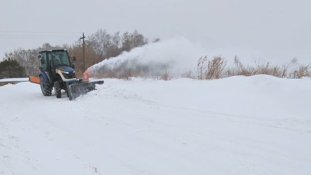 Очередное испытание снегоротора на гидравлике. С Русич 504TE.