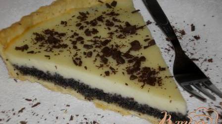 Маковый пирог со сметанной заливкой
