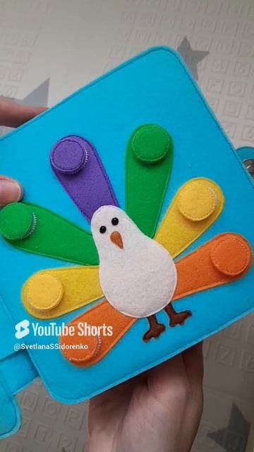 Книжка из фетра Ежик