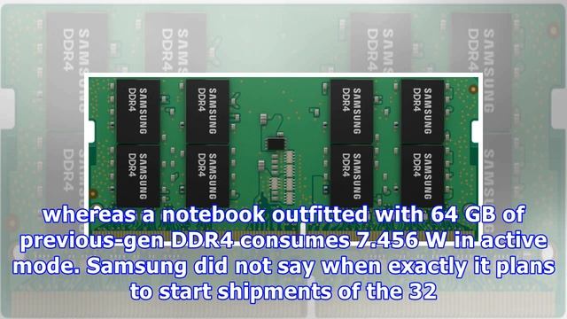 Samsung Unveils 32 GB DDR4-2666 SO-DIMMs