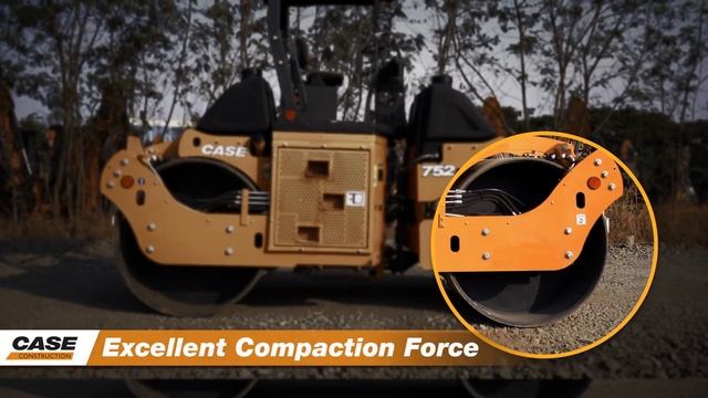 CASE 752 EX Tandem Compactor Walk-around