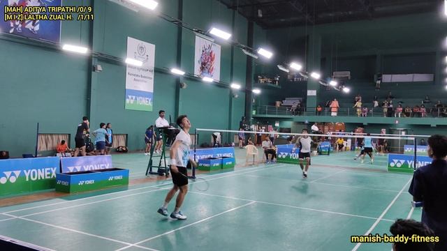 Aditya TRIPATHI (MAH) v/s Lalthazuala H.(MIZ) |Pre QF| All India Junior Ranking Badminton Bangalore