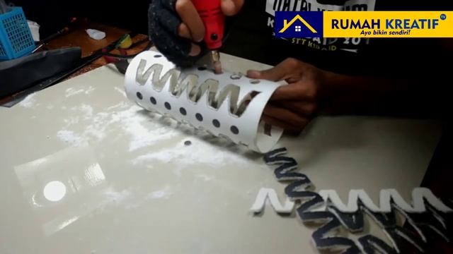 PVC Pipe Lamp Decoration Spiral Design