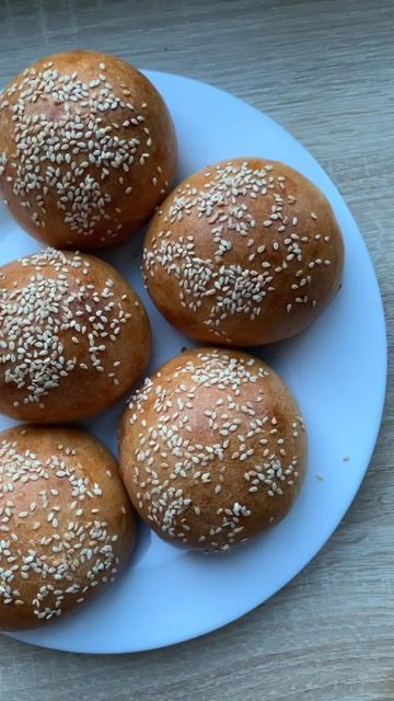 Булочки для бургеров на закваске #домашняявыпечка #закваска #булочкидлябургеров #cat&bread