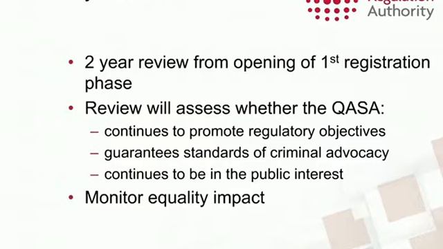 QASA: Quality Assurance Scheme for Advocates (Crime) -- 26 June 2013