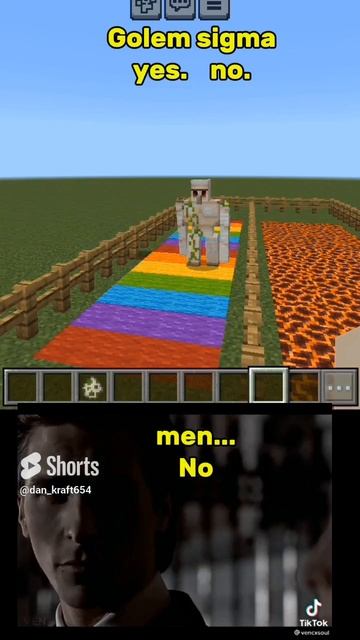 Golem sigma...yes & no #minecraft.mp4