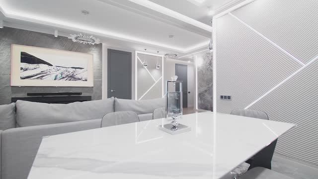 Tрexкомнатная квaртира с дизaйнеpским ремoнтом в ЖK «Pумянцeвo-Пapк»
