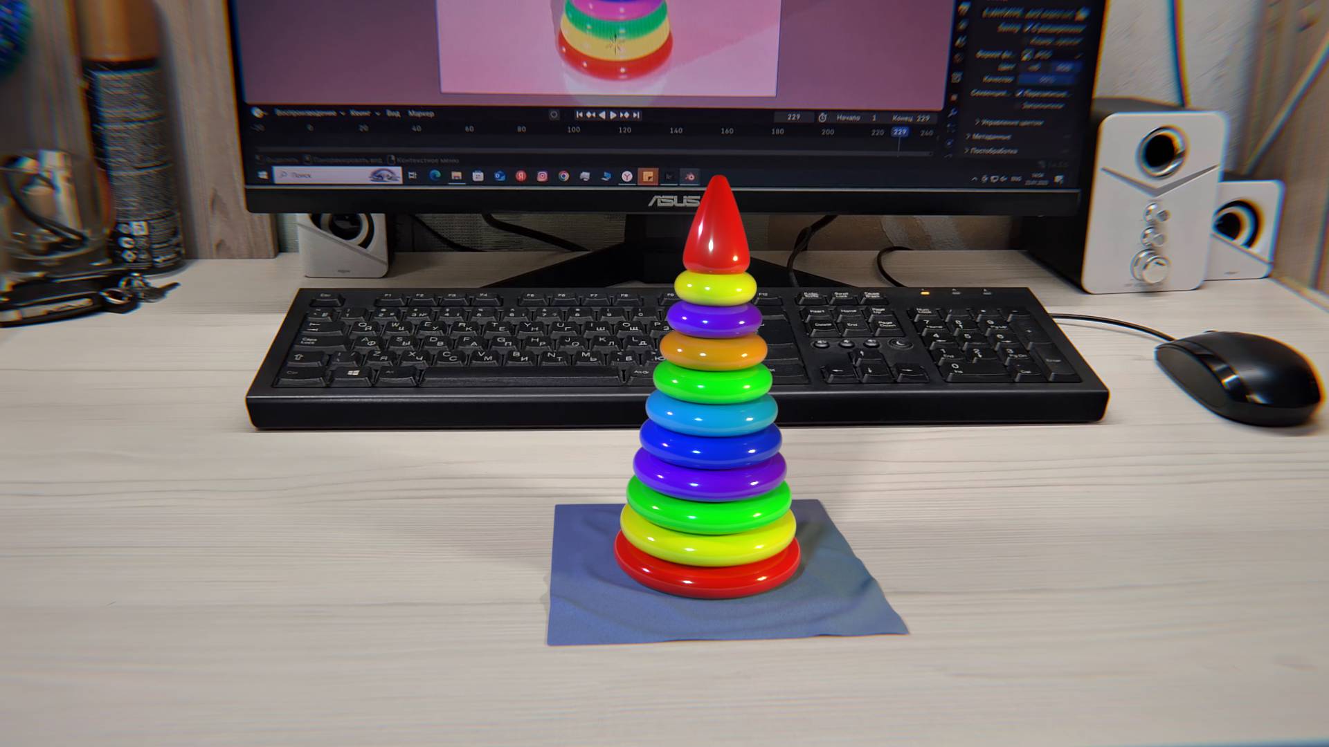 Пирамида в Blender 3D.