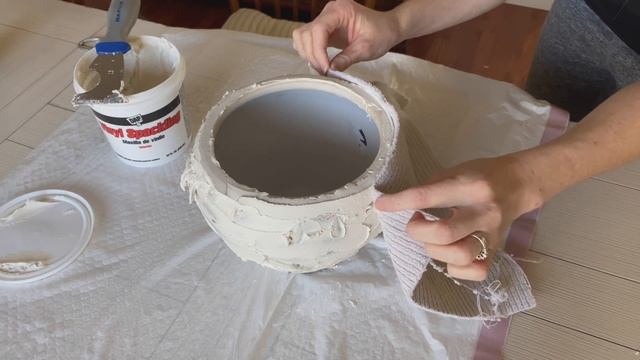 DIY FAUX STONE / CERAMIC TEXTURED VASE - Inspired by the Anthropologie Minka Pot -  2021 Decor