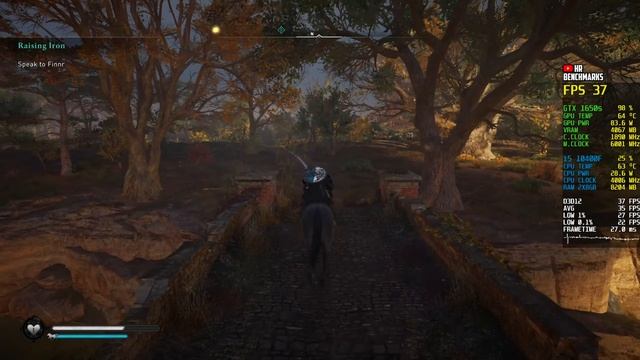 Assassin's Creed Valhalla - GTX 1650 Super + i5 10400F | High Settings